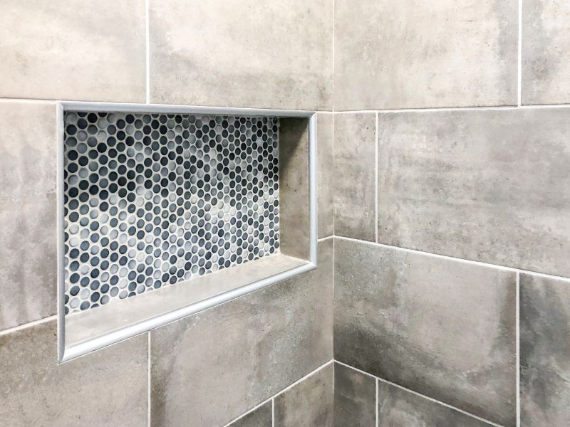 Elegant Shower Niche Storage